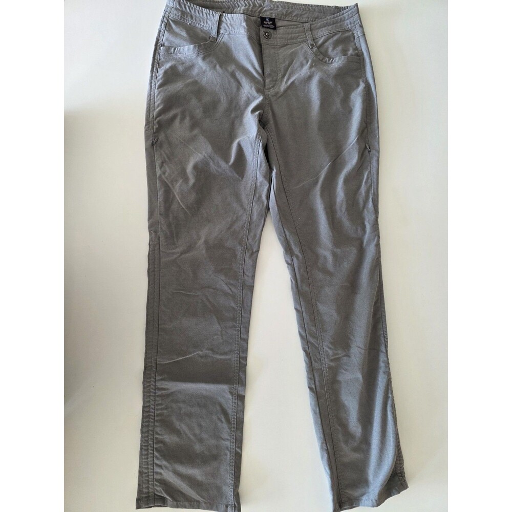 Kuhl Pants Womens 10 Trekr Gray Straight Outdoor Hiking Stretch Drawstring Waist